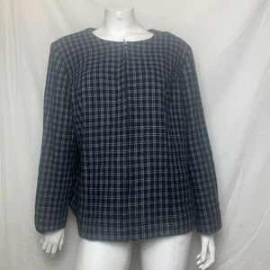 Jessica London | Black and White Zip Up Blazer size 20